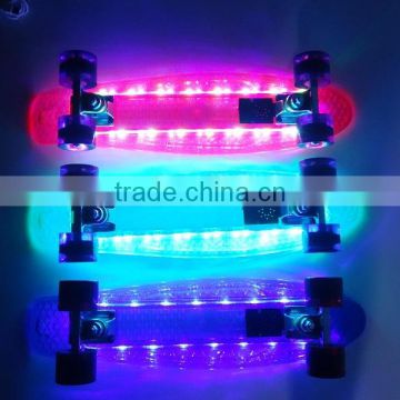 mini LED light skateboard with flash wheel