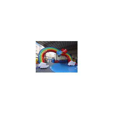 nylon PVC Rainbow Inflatable Advertising rentals With Double quadruple stitched