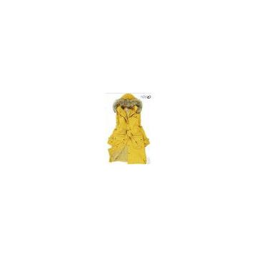 Korea Valentine yellow Thick Long Cotton Coat
