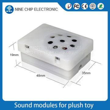 Push button sound module for toy