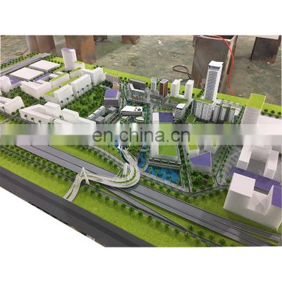 Physical 1/800 scale model making building development for city
