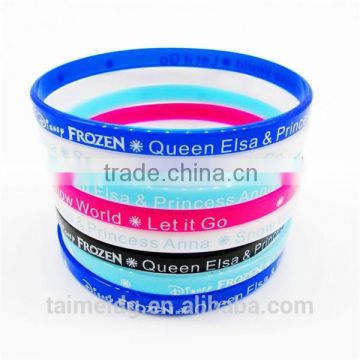 custom logo printed silicone bracelet