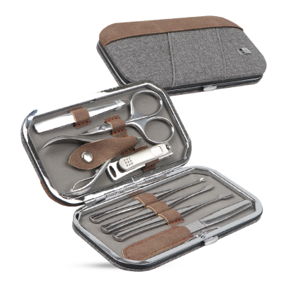 High Quality 8pcs Manicure Set in PU case Professional Nail Beauty Tools