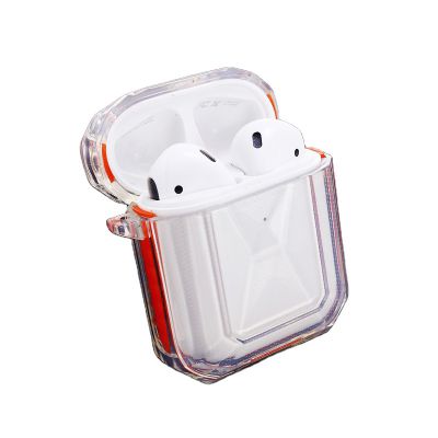 Wholesale Can be customized Led Visible Tpu Transparent Clear Case With Keychain For Airpods 1 2 Wireless Charging Case