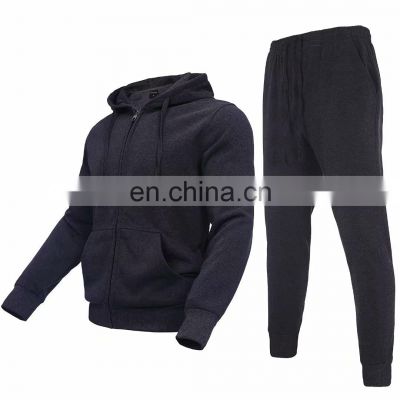 custom logo zip up slim fit tech fleece gym wear track suit male men fitted jacket outfit cotton joggers
