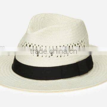 Straw Fedora hat