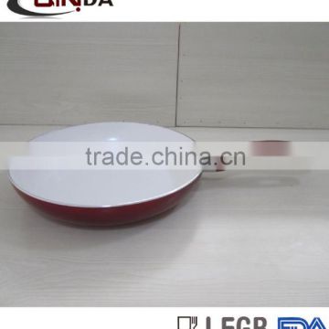 Aluminum ceramic fry pan with metallic paint QD-FC014