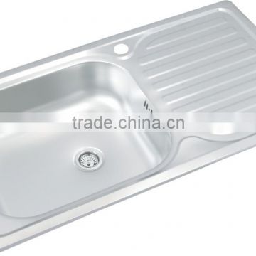 800*440mm XAL8044 single bowl stainless steel sink satin mat or polish finish for south america
