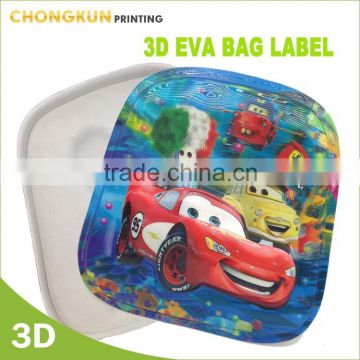 New arrival luggage and school backpack 3D Lenticular eva rubber