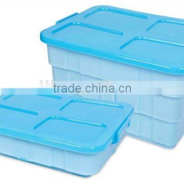 Foldable storage box AW105 blue color PP, PE plastic