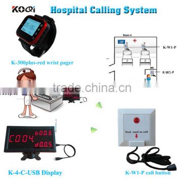 Hospital Wireless Nurse Call System In Ward Nursing Equipment K-4-C-USB+K-300plus-red+K-W1-P