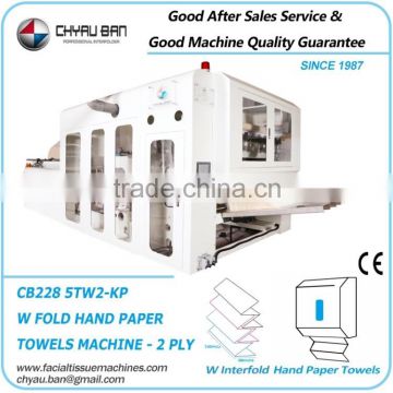 Automatic W Folding Glue Laminate Paper Towels Dispenser Making Machine