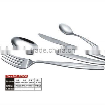 Stainless Steel Sand cutlery with factory price and high quality of color box or wooden box