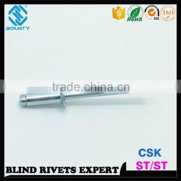 ISO15980 STEEL RIVET BODY STEEL MANDREL CSK HEAD STEEL RIVETS