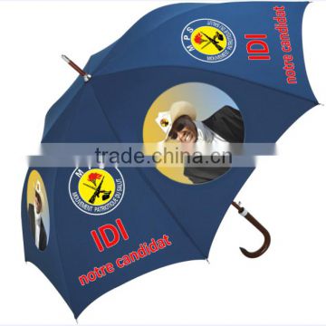 Auto Open J hand Golf Umbrella for Chad campaign