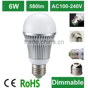 enery saving bulbs equal to 50w incandescent light 580Lm led bulb china