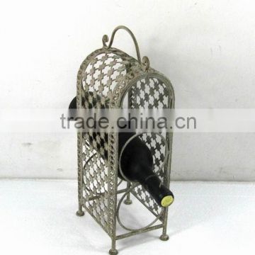 3 places Vaulted Metal Wine Holder