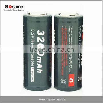 2015 new products Factory price LiFePO4 26650 battery Rechargeable battery 3200mah high capacity battery from China supplier