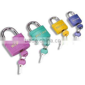New Product Colorful Plastic Cover Rubber cover abs shell iron padlock