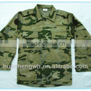 100% cotton work wear camouflage with long sleeve military jacket