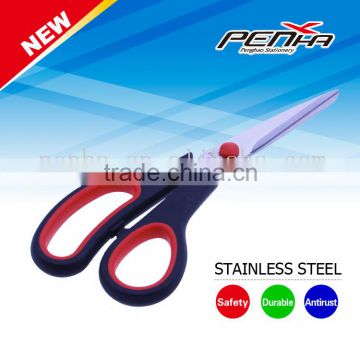 Plastic handles office student scissors high quality household cutting scissor