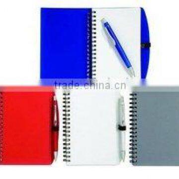 metal agenda notebook with pen