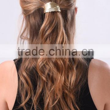 New simple style gold brass leaf hairlace