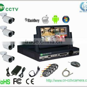 4ch D1 H.264 CCTV 600tvl security camera system (GRT-D7004MHK1-3CS)