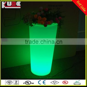 Outdoor led flowerpot/Glowing plastic flowerpot With RGB Light Glowing Lamp