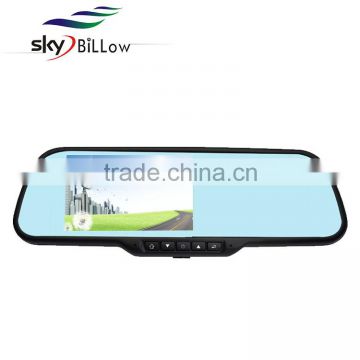 Car dvr rearview mirror car black box with video recording and the gps navigation