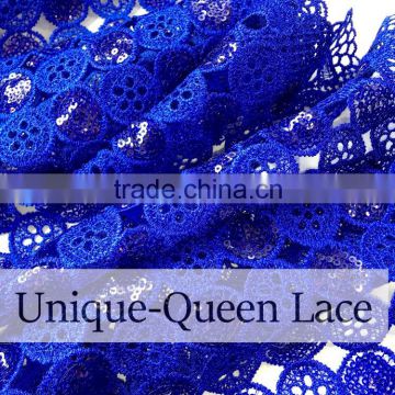 best selling sequin embroidery cord lace fabric / African Lace Fabric Sequins / sequins embroidery fabric