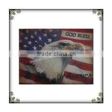 Shabby america map eagle wall plaque