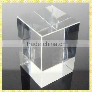 Personalized 3D Laser Glass Cube Religious For Company Souvenirs