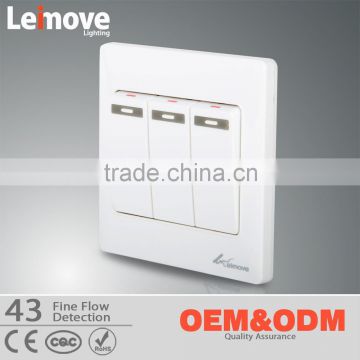 2015 new design 3 gang 1 way wall switch