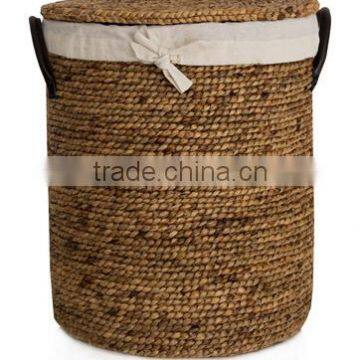 Water Hyacinth hamper,Competitive Price,New Design,Dark Color