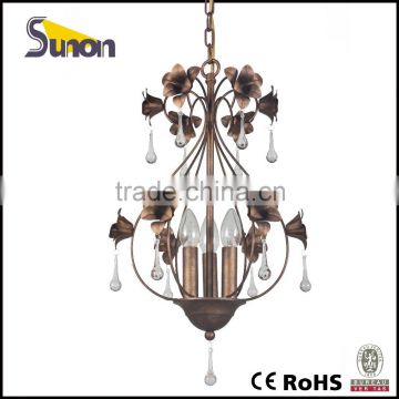 Hot Sale European Simple Pendant Design Brown Color Wrought Iron Pendant Light