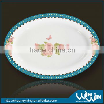 The daily porcelain oval plate in color design