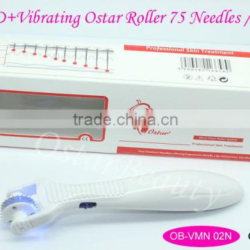 Professional needle roller photon vibrating derma roller for stretch marks removal
