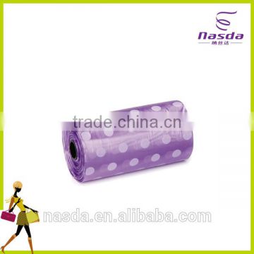 Eco-friendly Doggie Poop Bag,Purple color with white printing