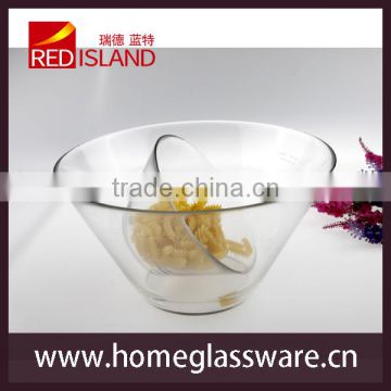 high white glass bowl, large salad bowl, soup bowl
