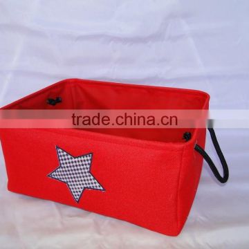 fashion storage basket with star pattern and handle