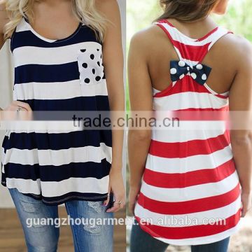 2015 guangzhou cheap wholesale bulk price customs print design American Flag sleeveless vest racer tank tops blouse