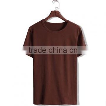 Summer thin section of pure cotton short sleeve T-shirt male fertilizer plus-size easing round collar pure color