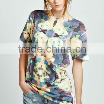 all over full color sublimation t-shirt for ladies