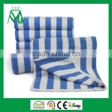 pool towel ,cotton blue and white pool towel