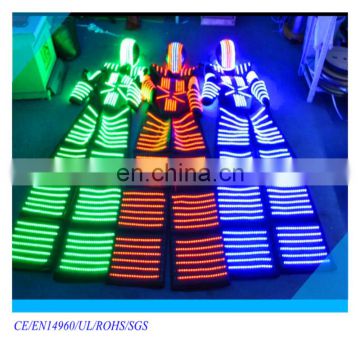 16 colors changing LED Robot costume with LED helment