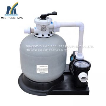 Fiberglass pool sand filter with pump system for swimming pool