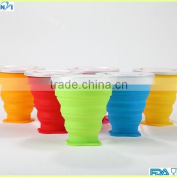 Promotional Heat Resistant FDA Standard Foldable Silicone Cup