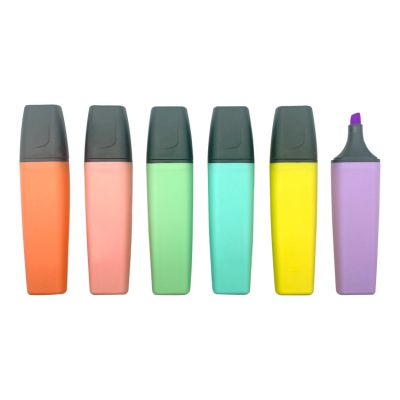 manufacturer oem custom kids stationery fluorescent mini square bible highlighter pen colorful pastel highlighter marker pen set for school