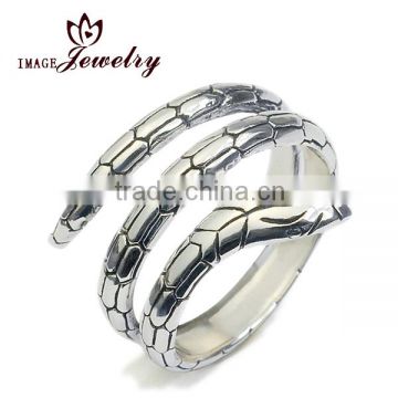 925 silver cz snake ring, thin snake shape ring